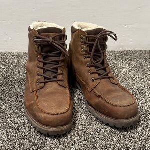 Rugged Brown Men's Leather Boots